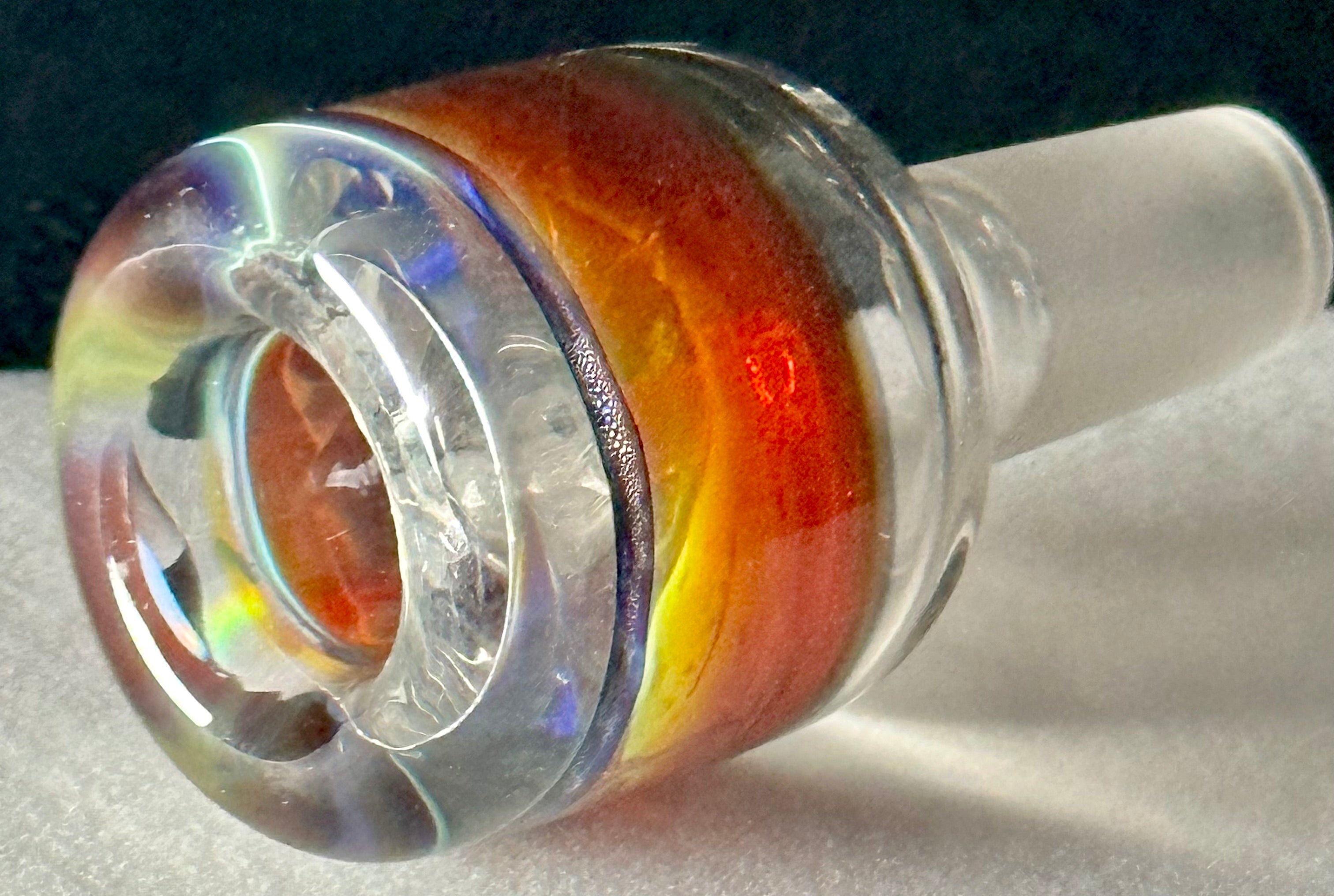 OJ Flame Amber Purple Single Hole Slide 18mm
