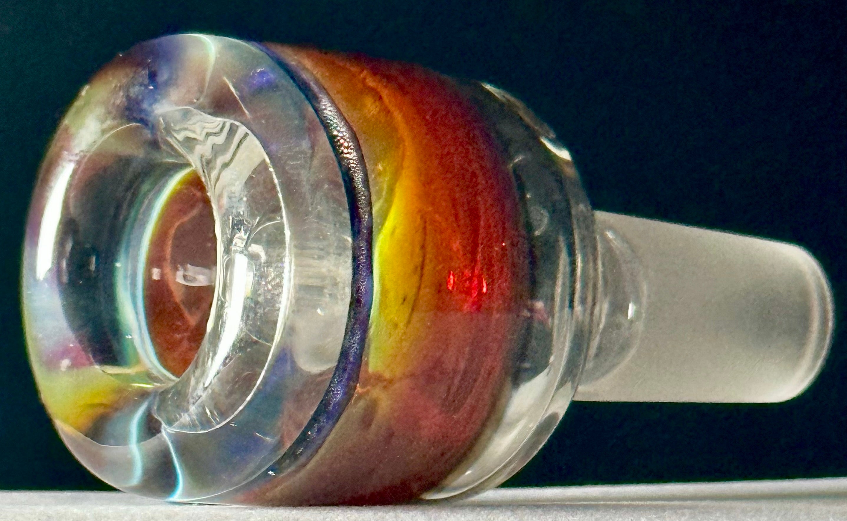 OJ Flame Amber Purple Single Hole Slide 18mm