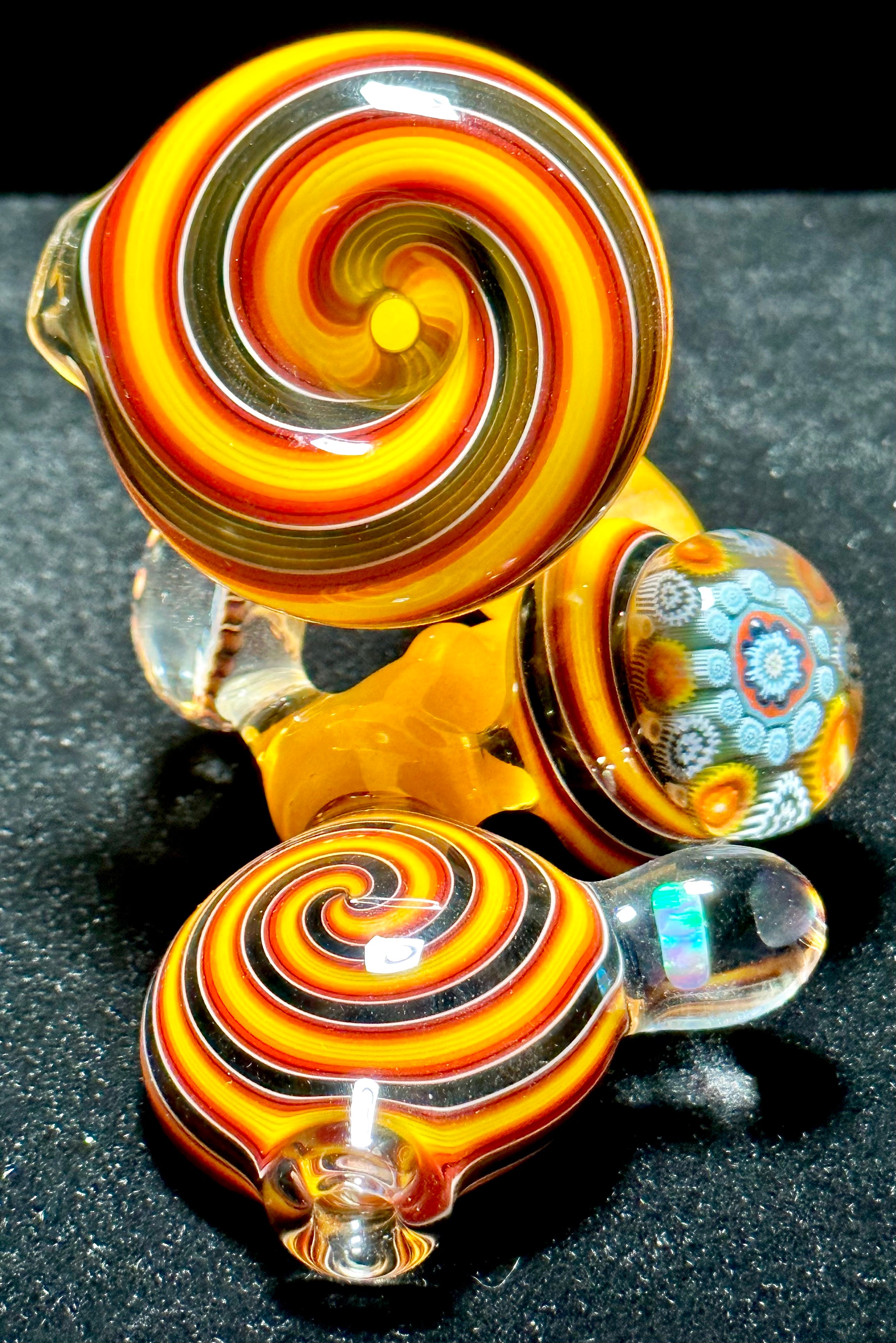 Future Glass Art Yellow & Fire Weiss Heady with Millie & Opal