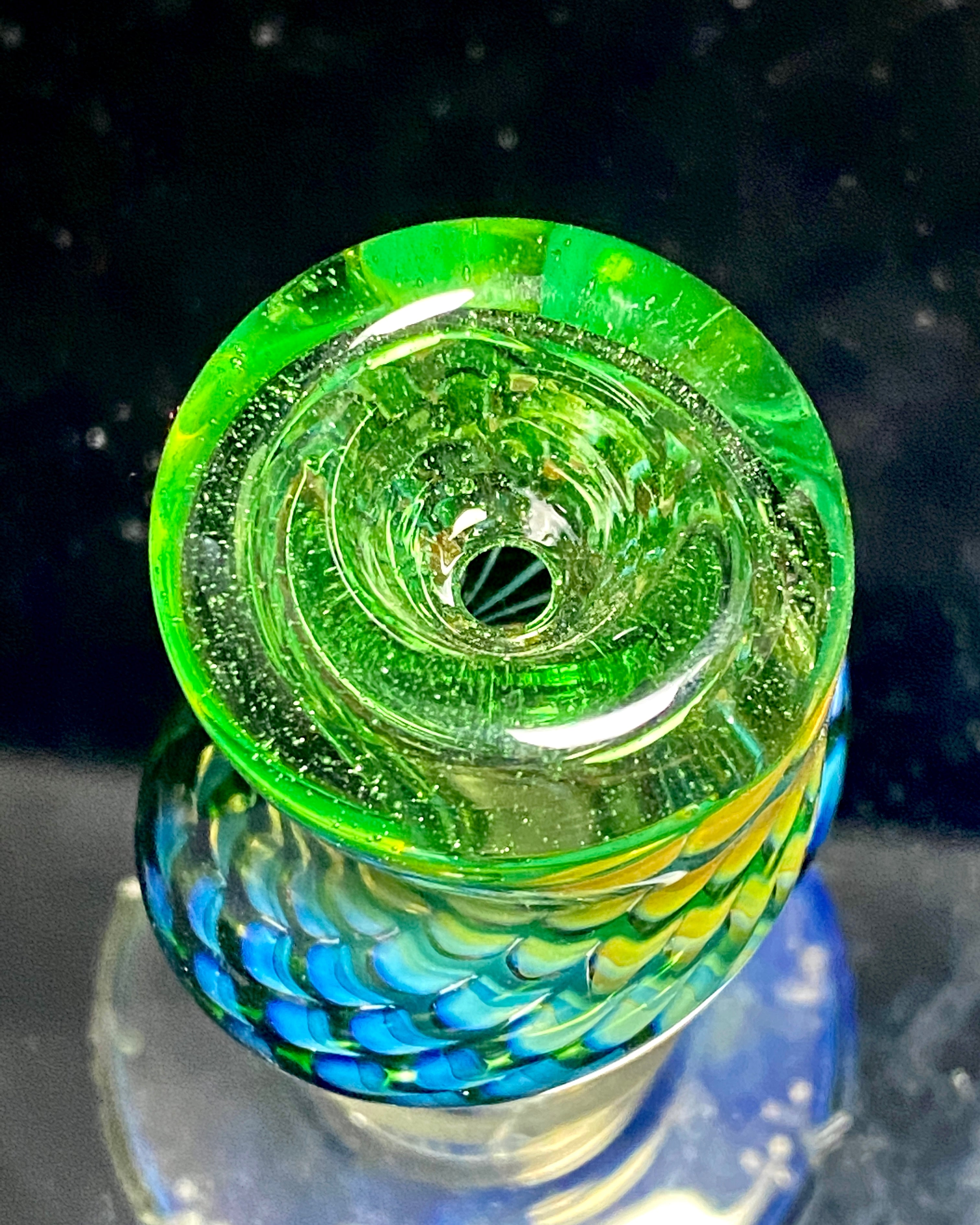 Dosh World 14mm Twisted Fumed Slide Green