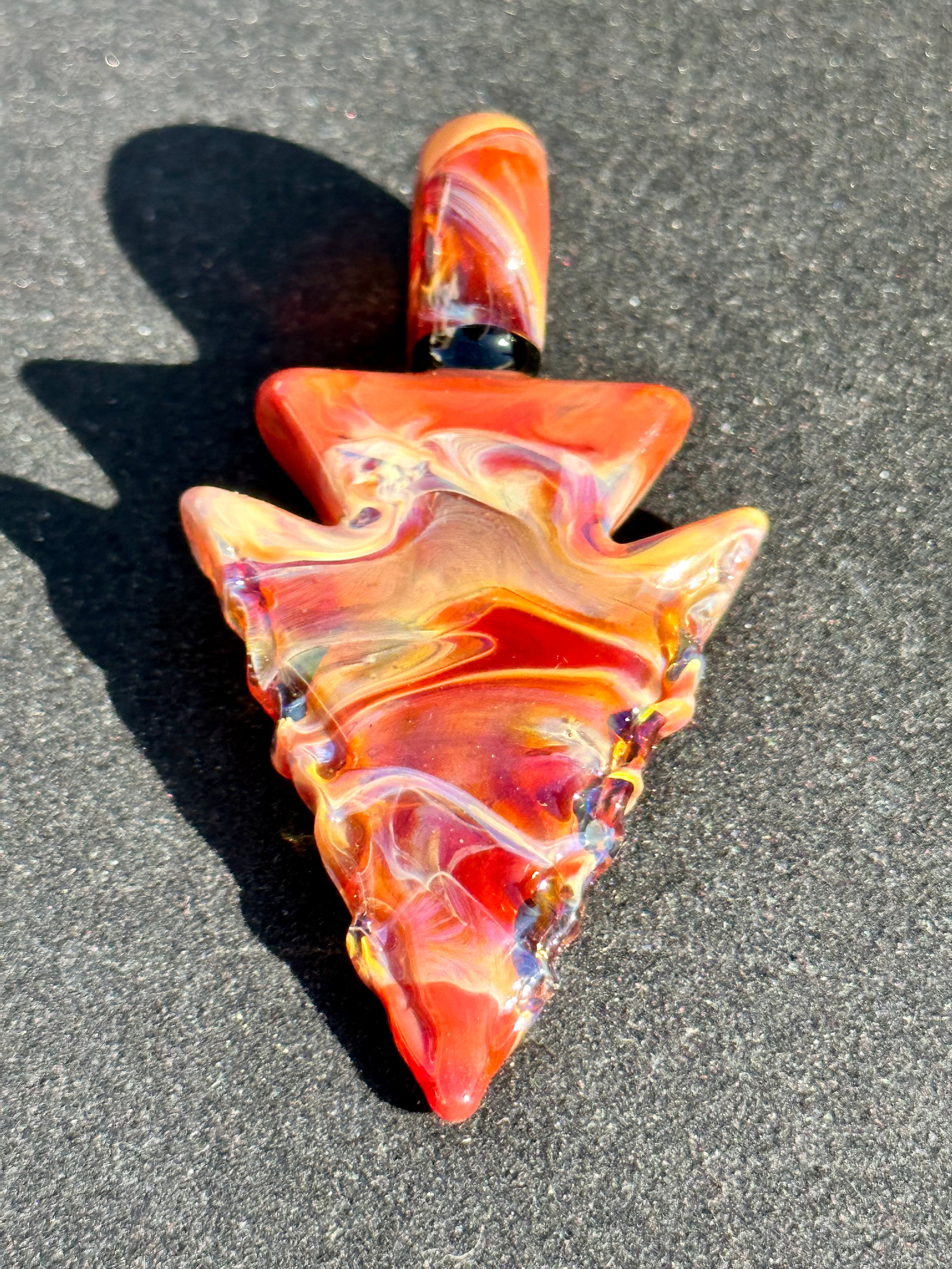 Elks That Run Camo Arrowhead Pendant