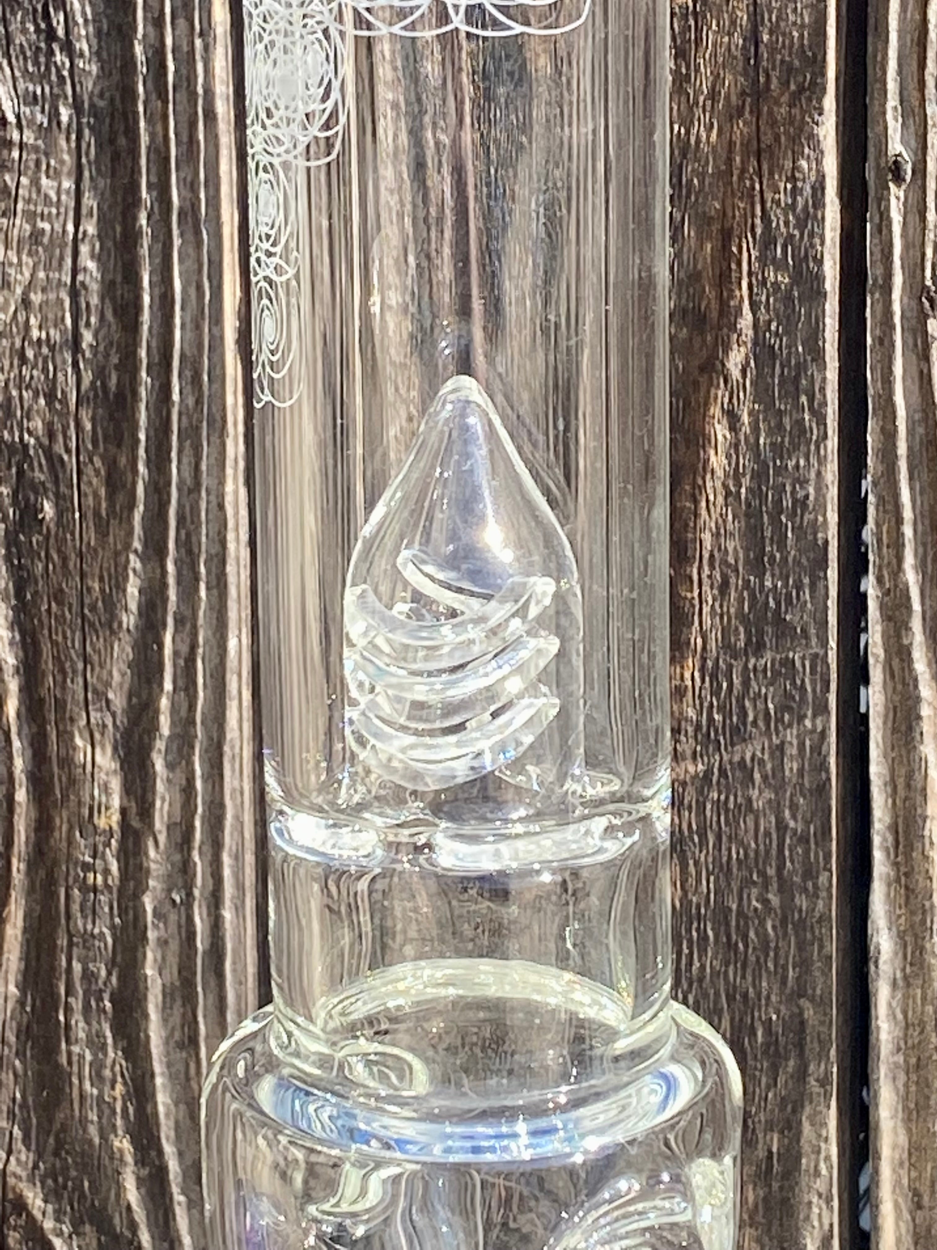 ILL Glass SSK V2 w/ Blue Satin & Crushed Opal Lip & Bowl Plus Blasting