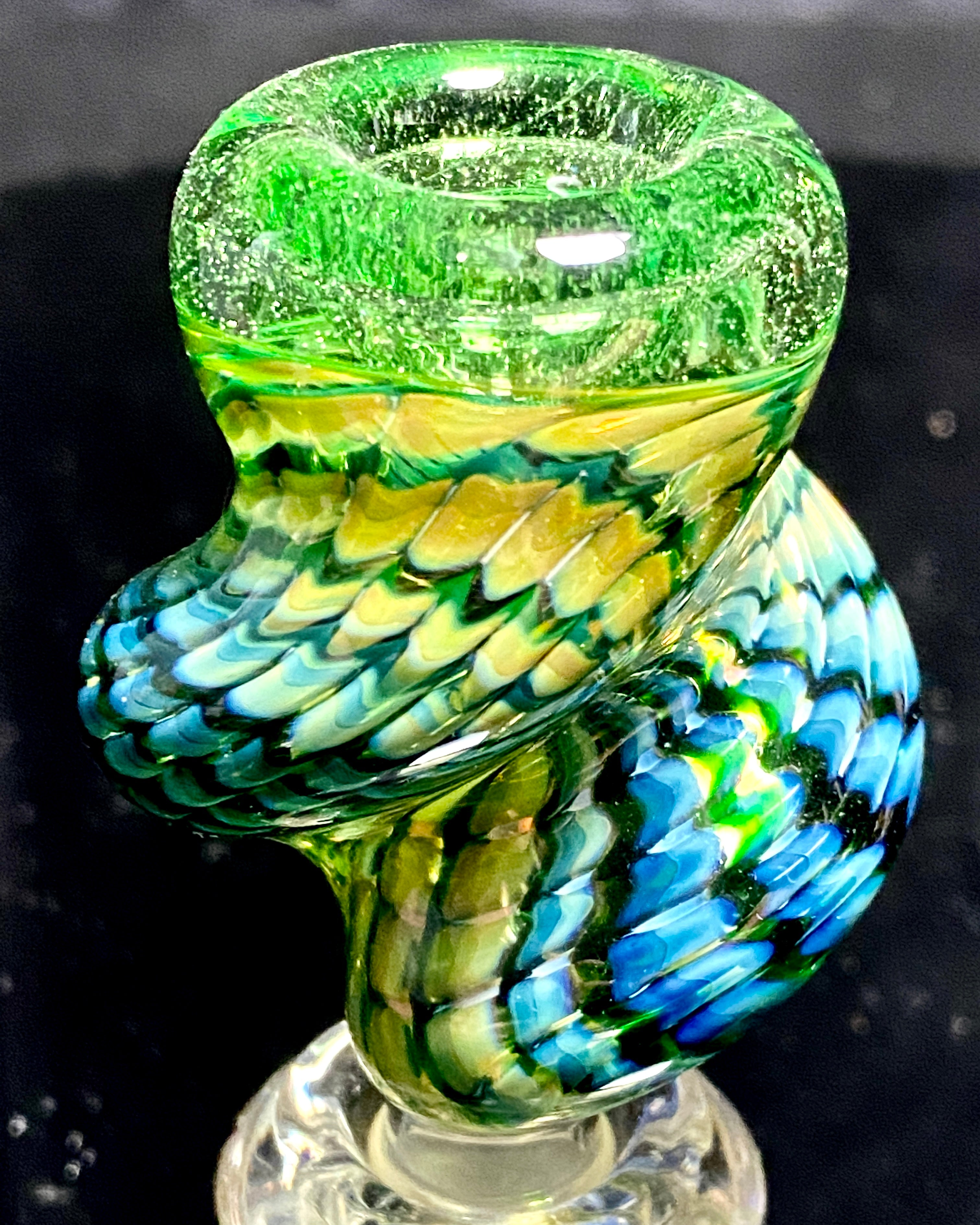 Dosh World 14mm Twisted Fumed Slide Green