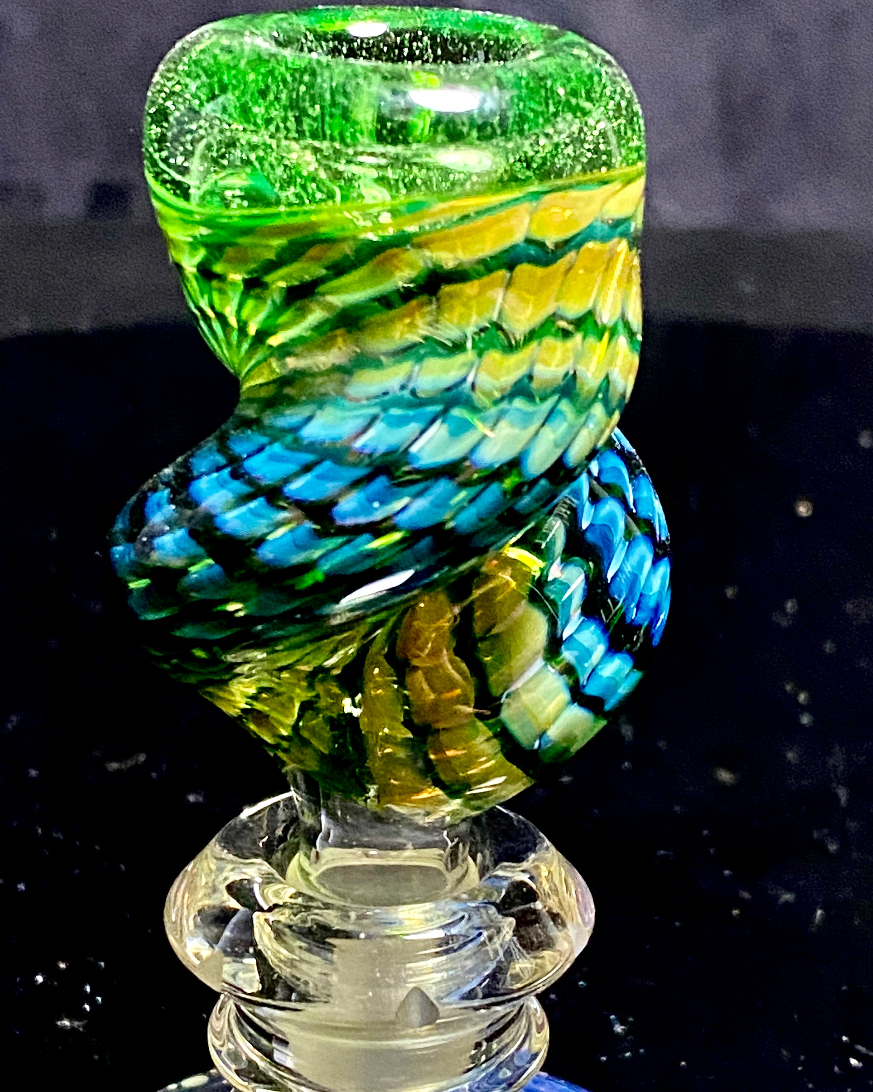 Dosh World 14mm Twisted Fumed Slide Green