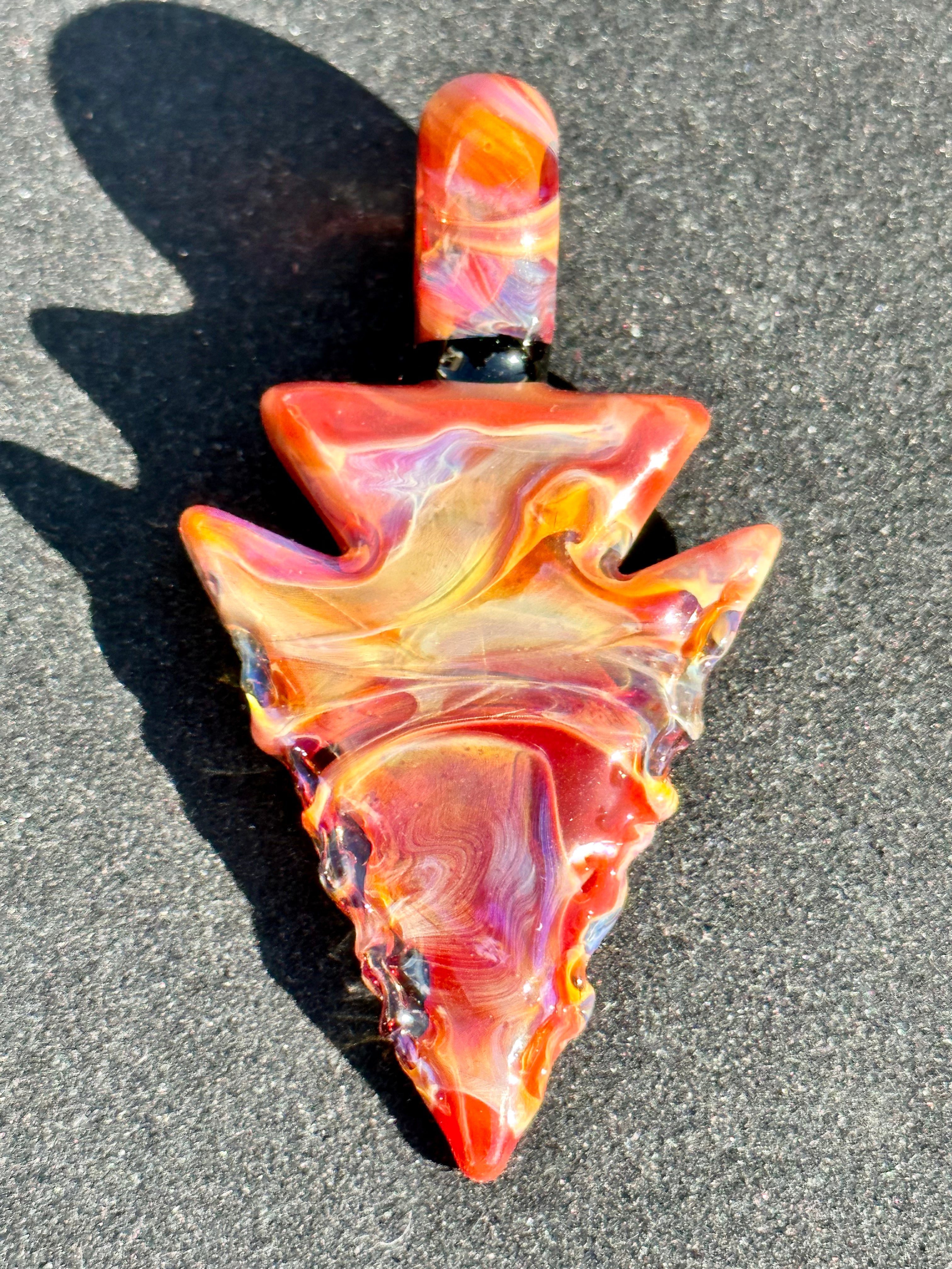 Elks That Run Camo Arrowhead Pendant